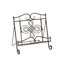 Swirl Design Metal Cookbook Stand - Brown product image