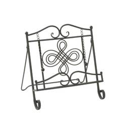 Swirl Design Metal Cookbook Stand - Black product image