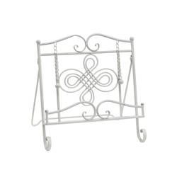 Swirl Design Metal Cookbook Stand - White product image