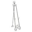 Extra Large Mahogany Floor Easel with Adjustable Brackets product image